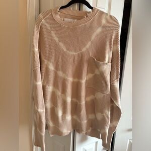 Pistola Beige and Cream Tie-Dye Sweater